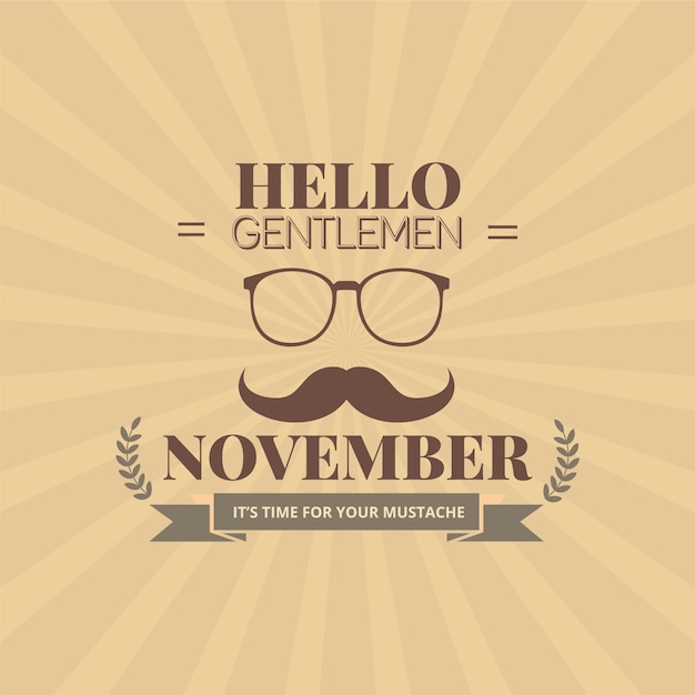 Free vector gentlemen movember poster