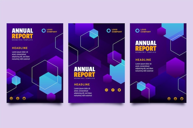 Geometric annual report templates