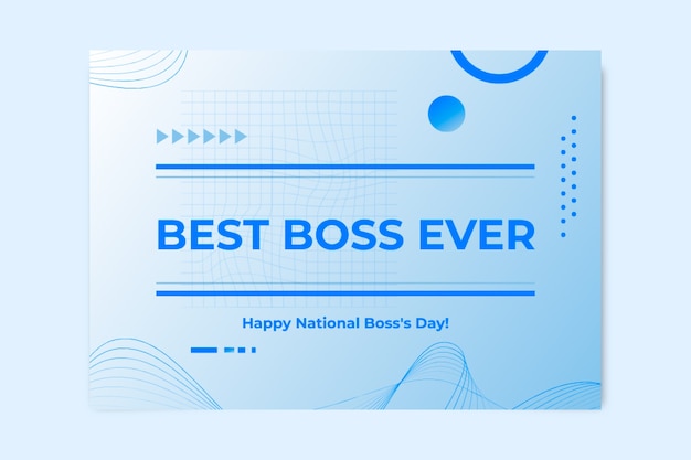 Geometric best boss ever card