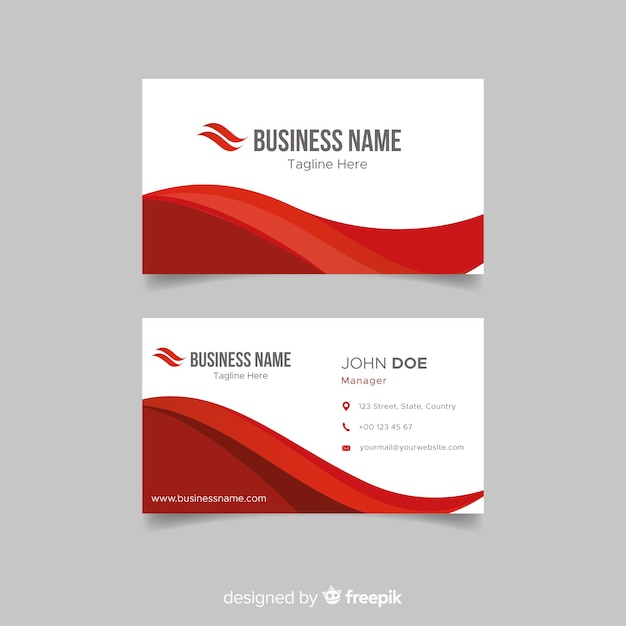 Free Vector geometric business card template