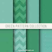 Free vector geometric decorative green patterns