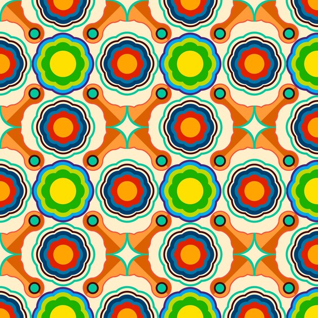 Geometric groovy pattern