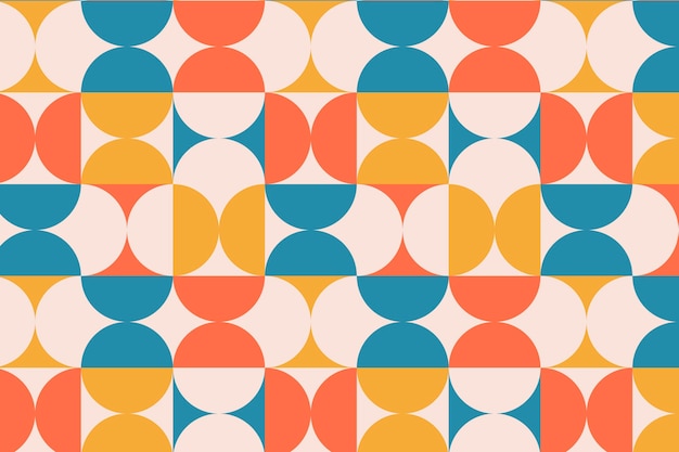 Free vector geometric groovy pattern