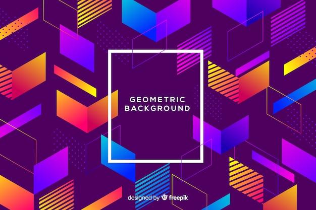 Free vector geometric shapes background