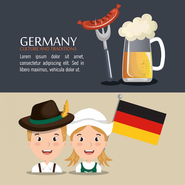 Free Vector german culture design 