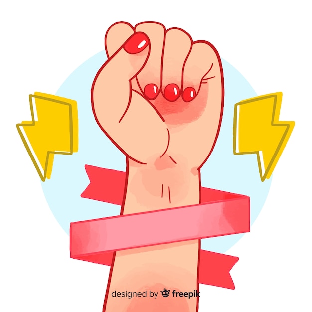 Free Vector girl fist symbol