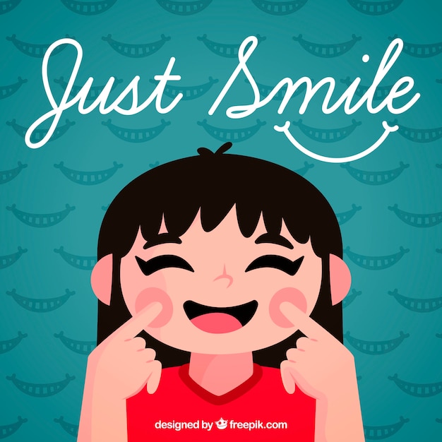 Free Vector girl smiling background