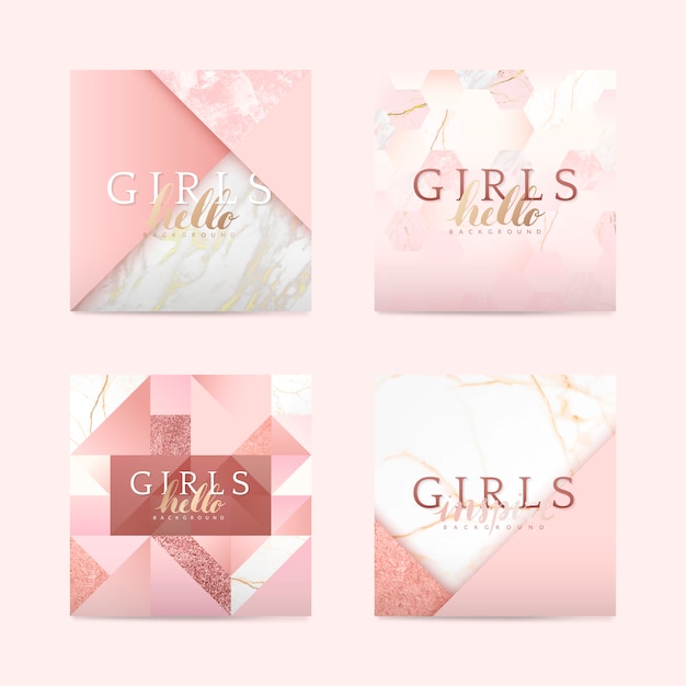 Free Vector girly pink background