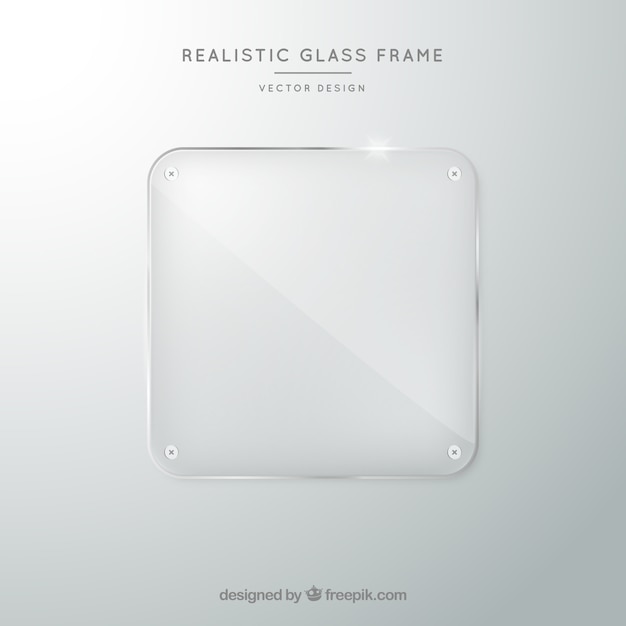 Free vector glass frame in realistic style
