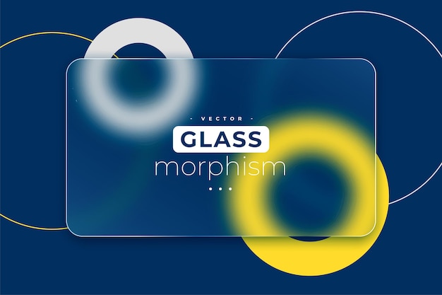 Free vector glass morphism background with transparent frosted effect