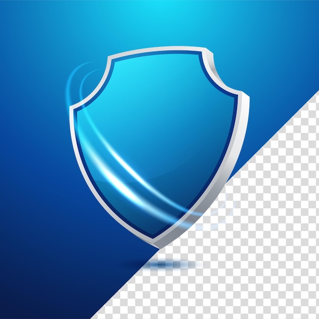 Free vector glass shield and blue lightning