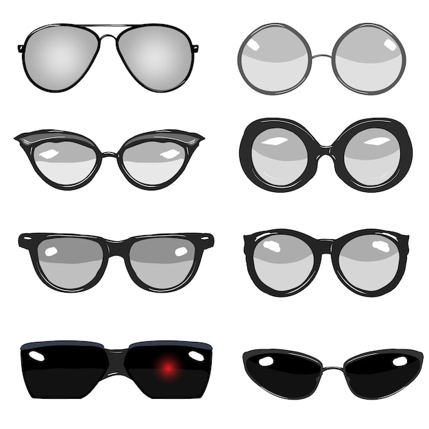 Glasses illustrations collection