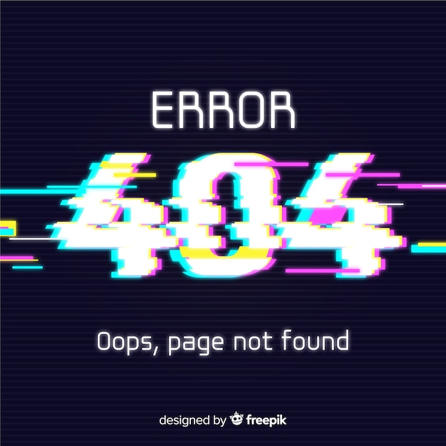 Free Vector glitch error 404 background