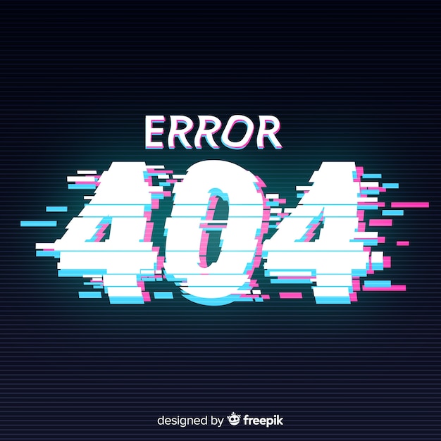 Free Vector glitch error 404 page background