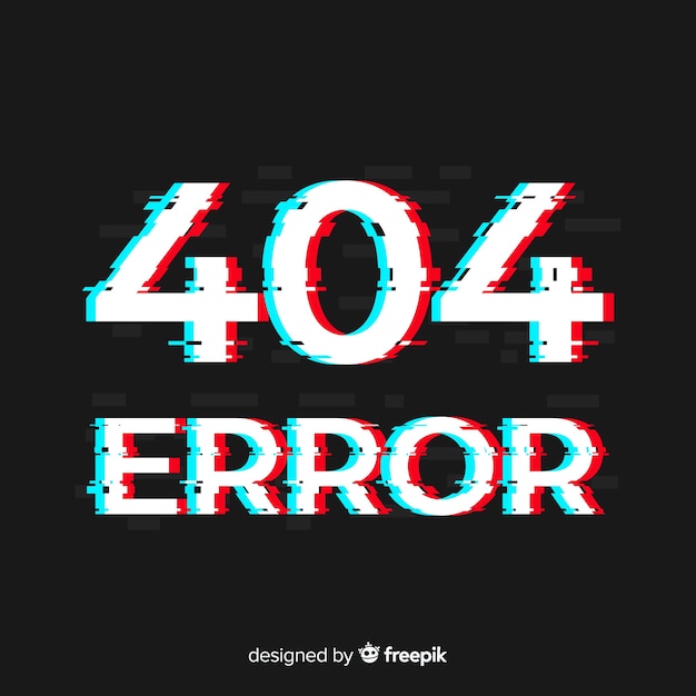 Free Vector glitch error 404 page background