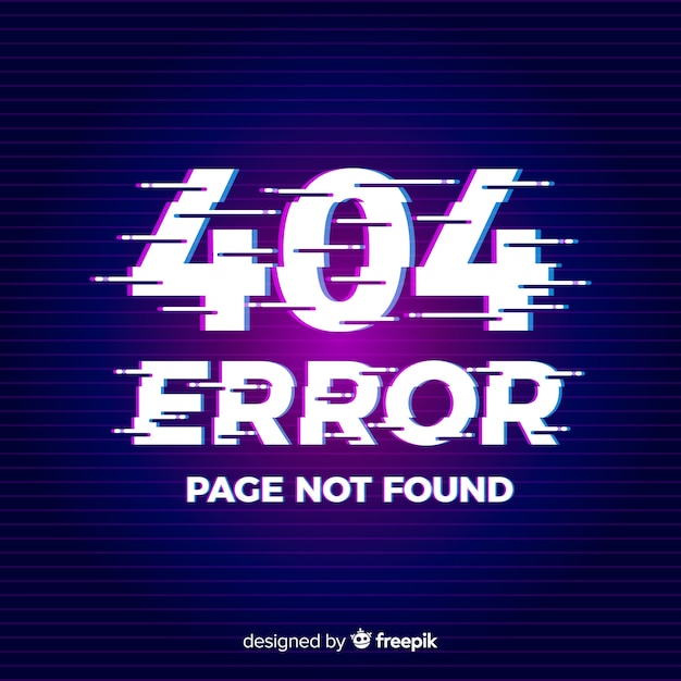 Free Vector glitch error 404 page background