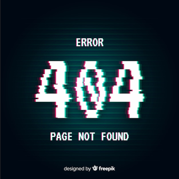 Free Vector glitch error 404 page background