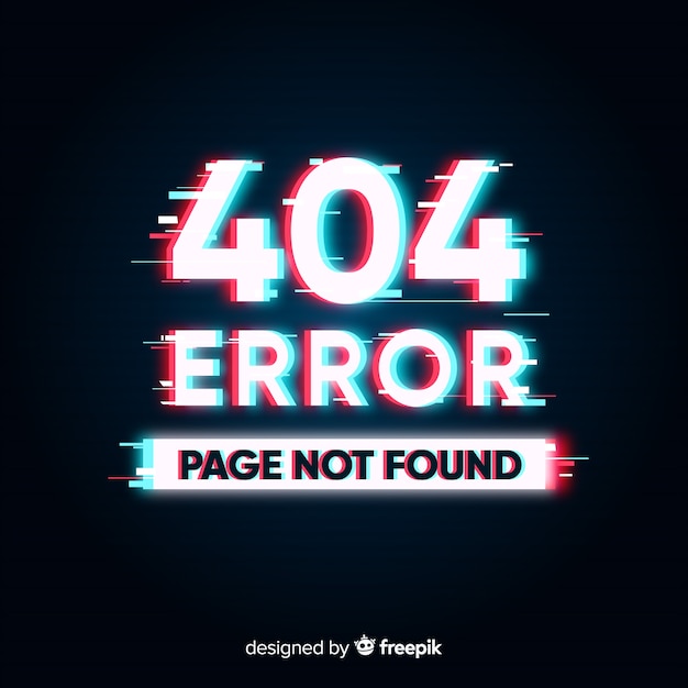 Free Vector glitch error 404 page background