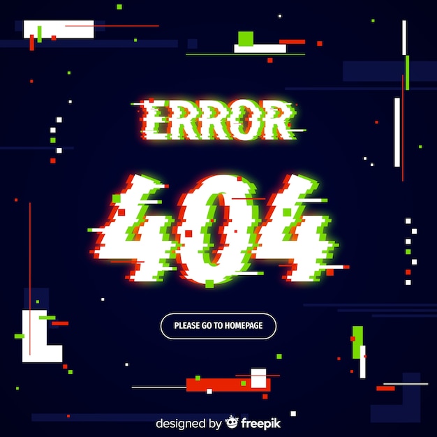 Free Vector glitch error 404 page background