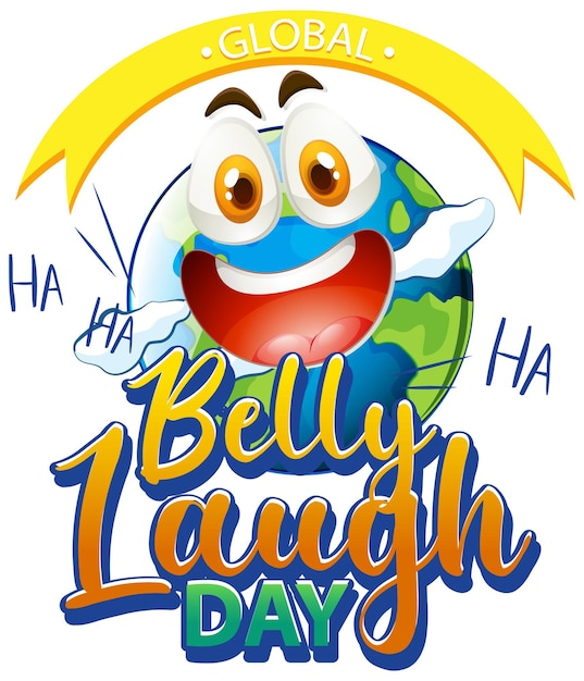 Free Vector global belly laugh day banner design