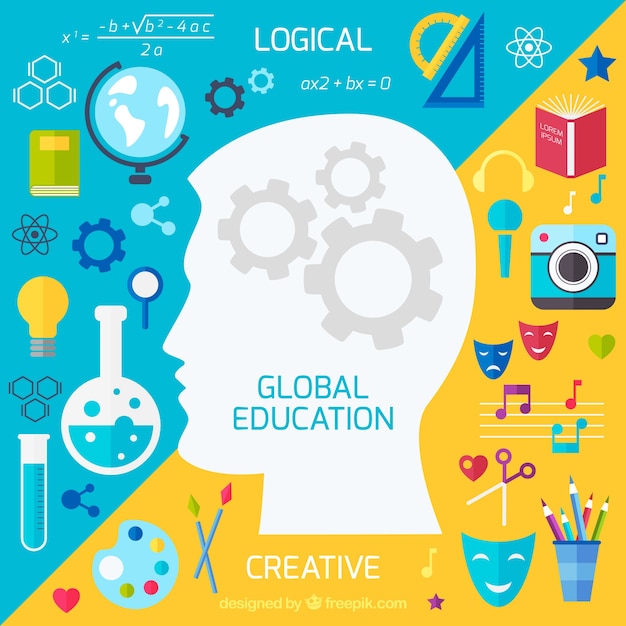 Free vector global education background