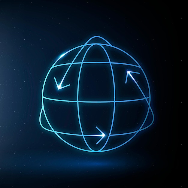 Free Vector globe icon vector environmental conservation symbol