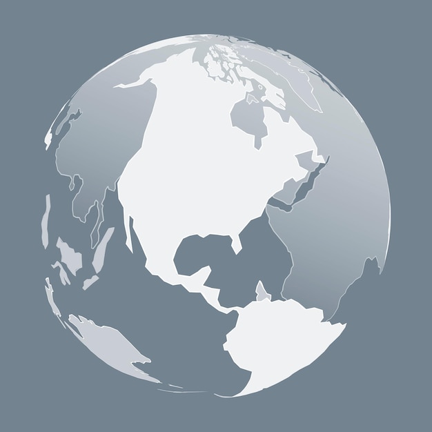 Free Vector globe in white color