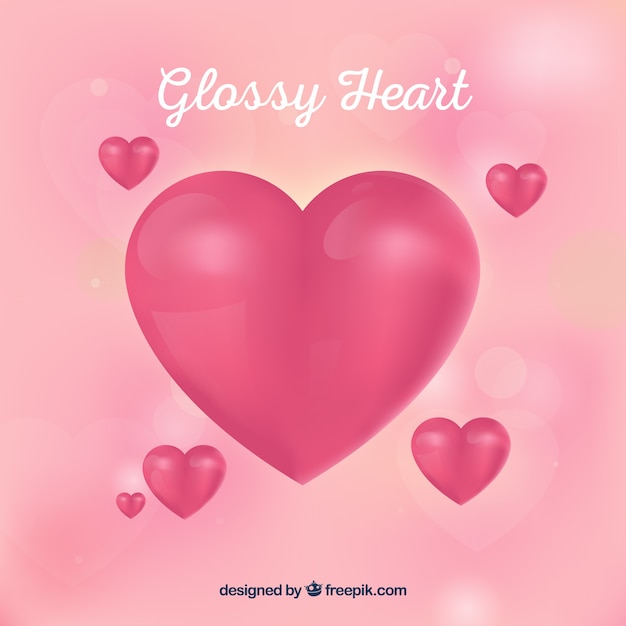 Free Vector glossy heart 