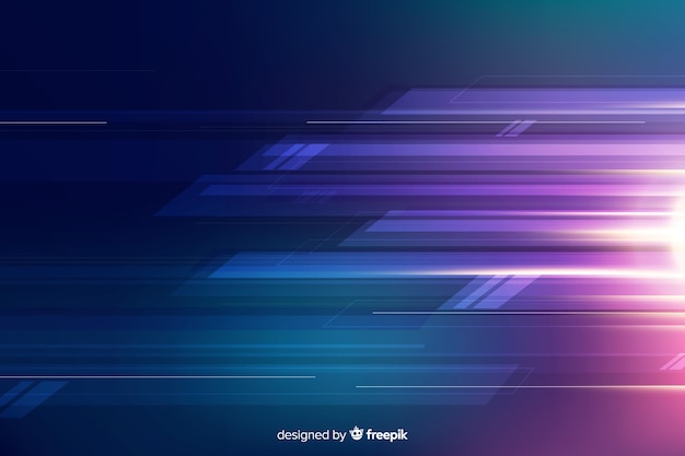 Free Vector glowing light movement futuristic background