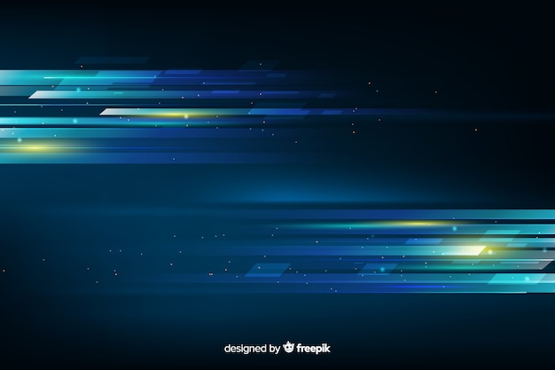 Free Vector glowing light movement futuristic background