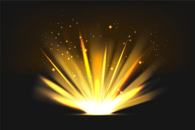 Free Vector glowing sunrise light effect