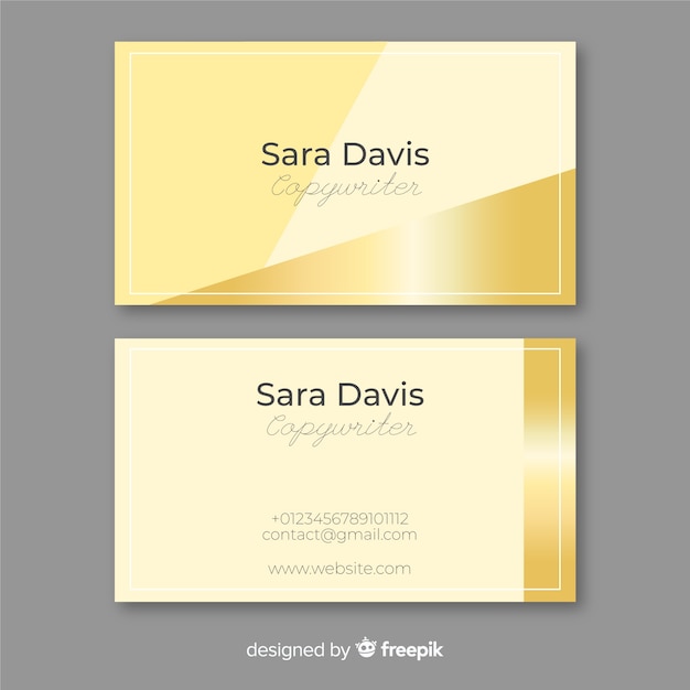 Free Vector gold business card