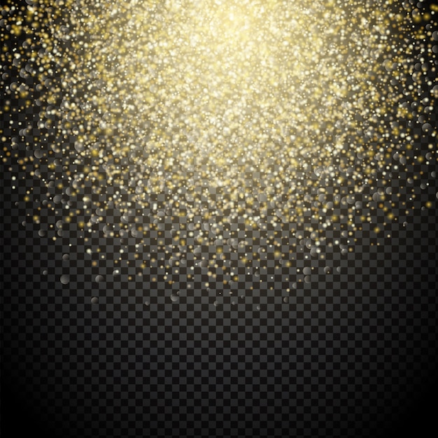 Free Vector gold lights on a transparent background