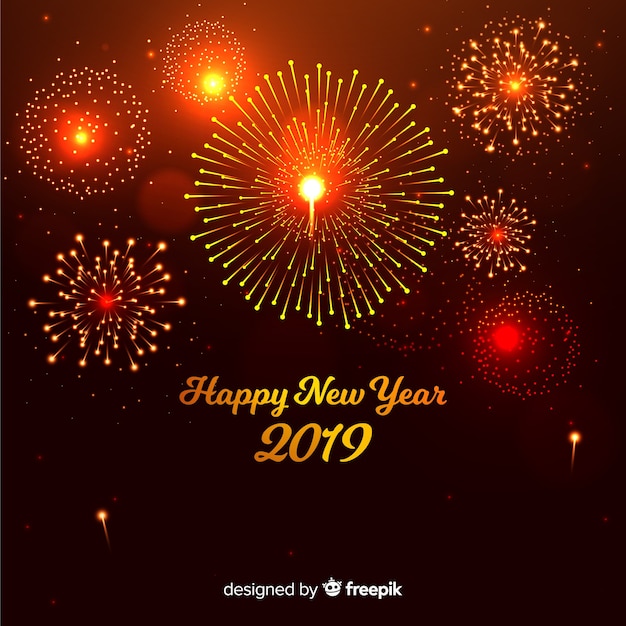 Free Vector gold new year background