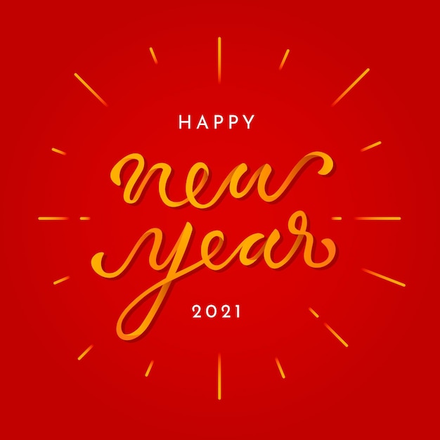 Free Vector golden new year 2021