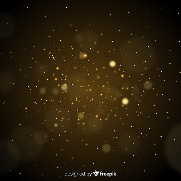 Free Vector golden particles blurred decorative background