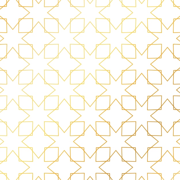 Free vector golden pattern with geometric shapes