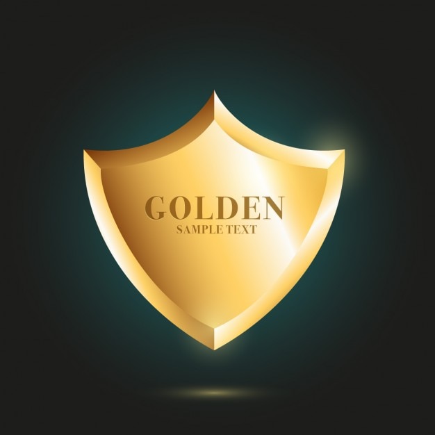 Free vector golden shield