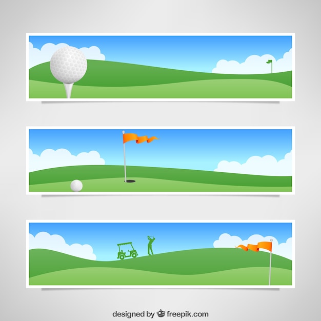 Free Vector golf banners