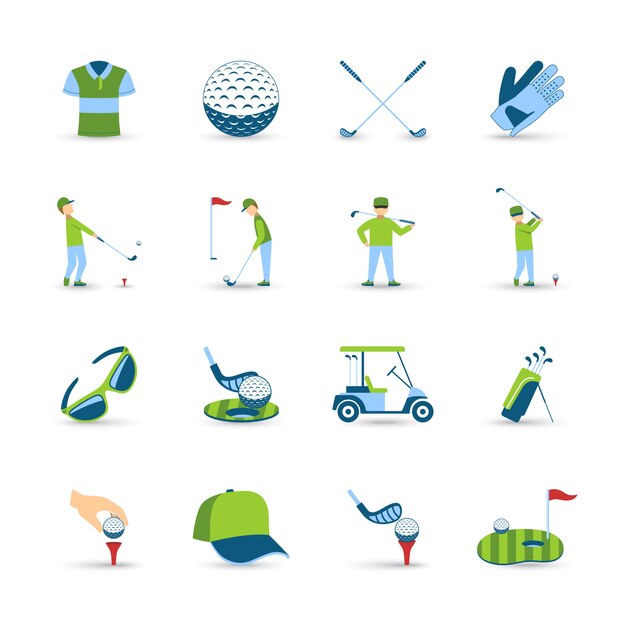 Golf Icons Set