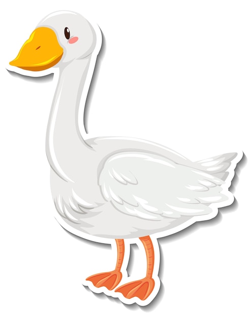 Free Vector goose animal farm animal cartoon sticker