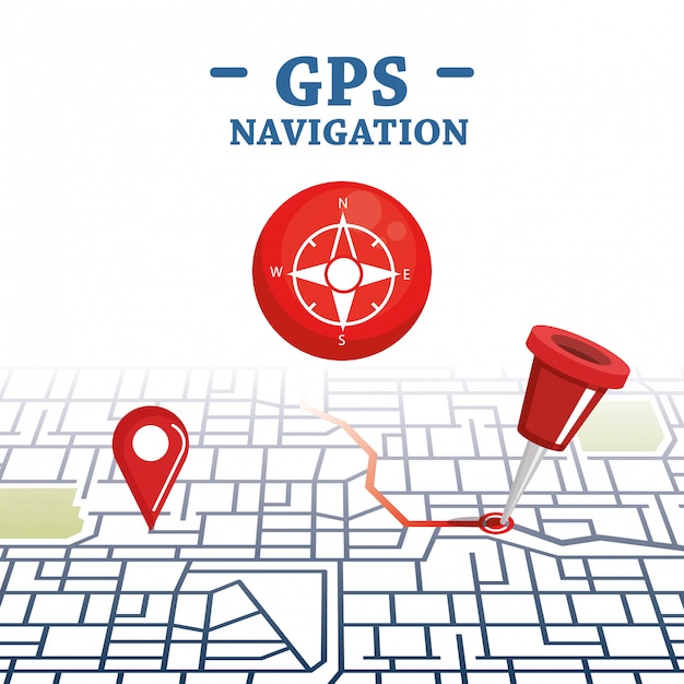 Free Vector gps navigation set icons