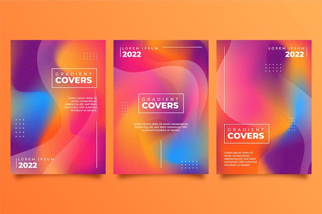 Gradient abstract blurred cover collection