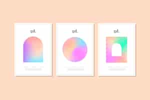 Free vector gradient abstract blurred cover collection