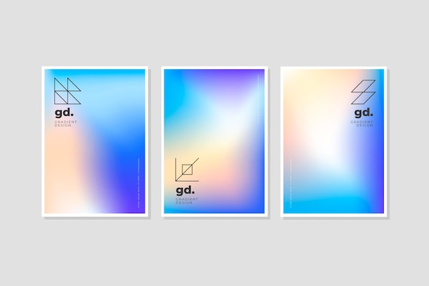 Free Vector gradient abstract blurred cover collection