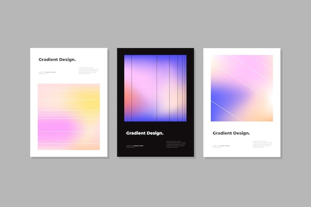 Free vector gradient abstract blurred cover collection