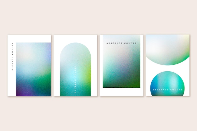 Gradient abstract blurred covers collection