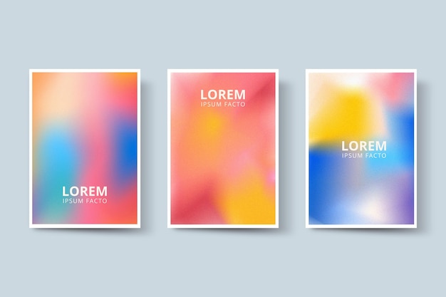 Gradient abstract blurred covers collection