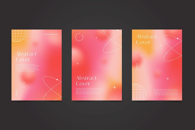 Free Vector gradient abstract blurred covers collection