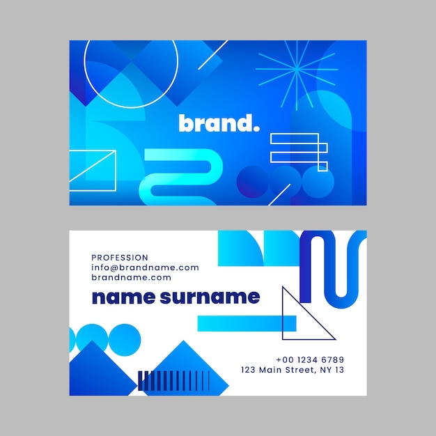 Gradient abstract business card design